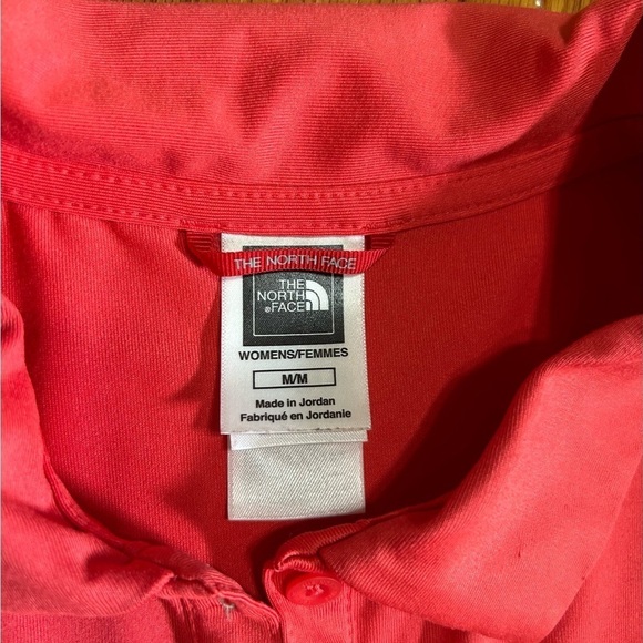 The North Face Vapor Wick Orange/Coral With Printed Flowers Polo- M - Picture 5 of 8